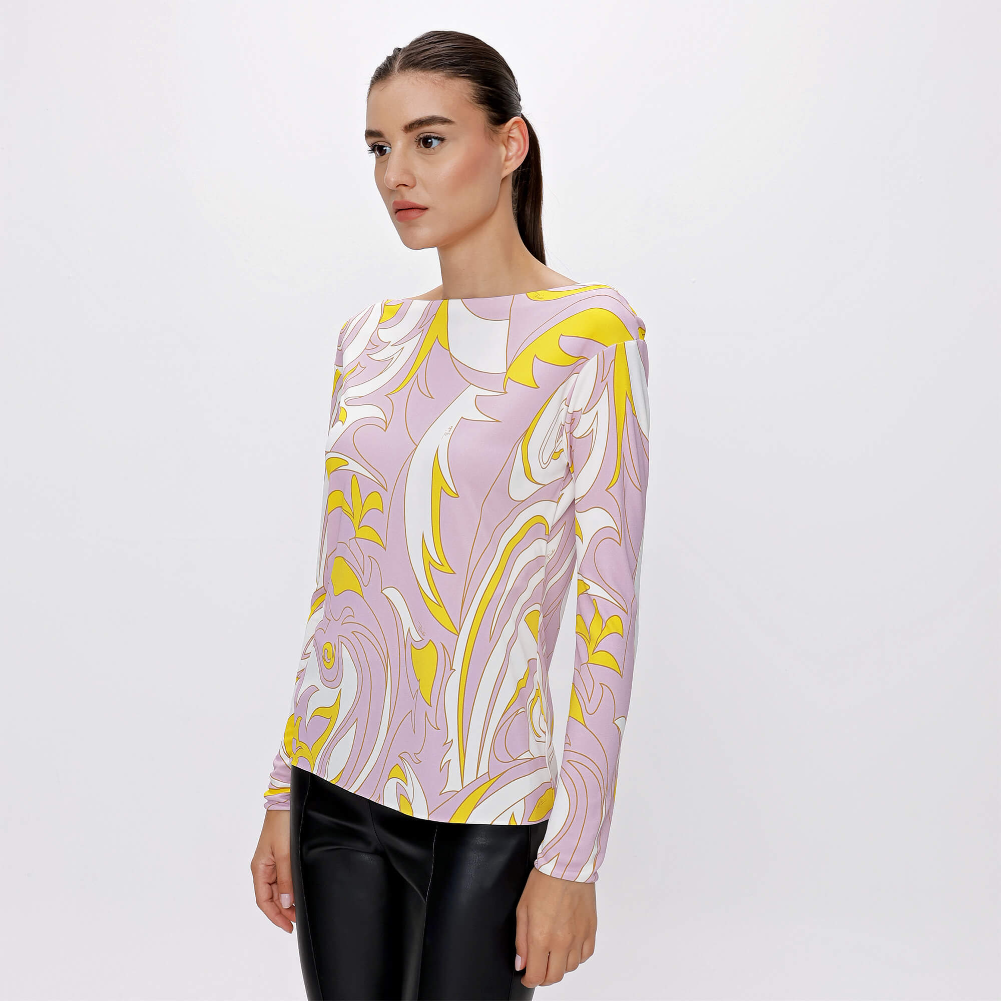 emilio Pucci - Pink&Yellow Silk Blend Blousses